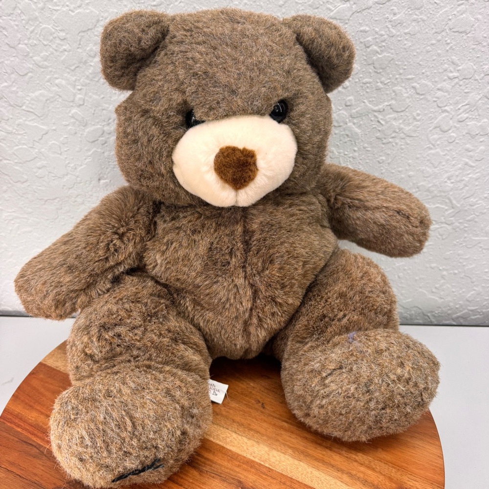 Vintage 1995 Plush Creations Inc Brown Teddy Bear Stuffed Animal 16 Inch